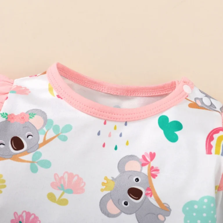 "Onsie fille koala, robuste et ludique" (Onesie for girl with koala theme, robust and playful)