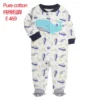 "Onsies bébé colorés et originaux de qualité"(Eight baby onesies with various colorful and original patterns, of good quality.)