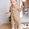 "Romper bébé été très confortable" (One-piece baby jumpsuit for summer, very comfortable).