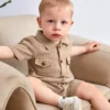 "Romper bébé été très confortable" (One-piece baby jumpsuit for summer, very comfortable).