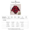 "Chemise-combi plaid douillette et élégante pour bébé garçon" (translated to: "Cozy and elegant plaid shirt-onesie combination for baby boy")
